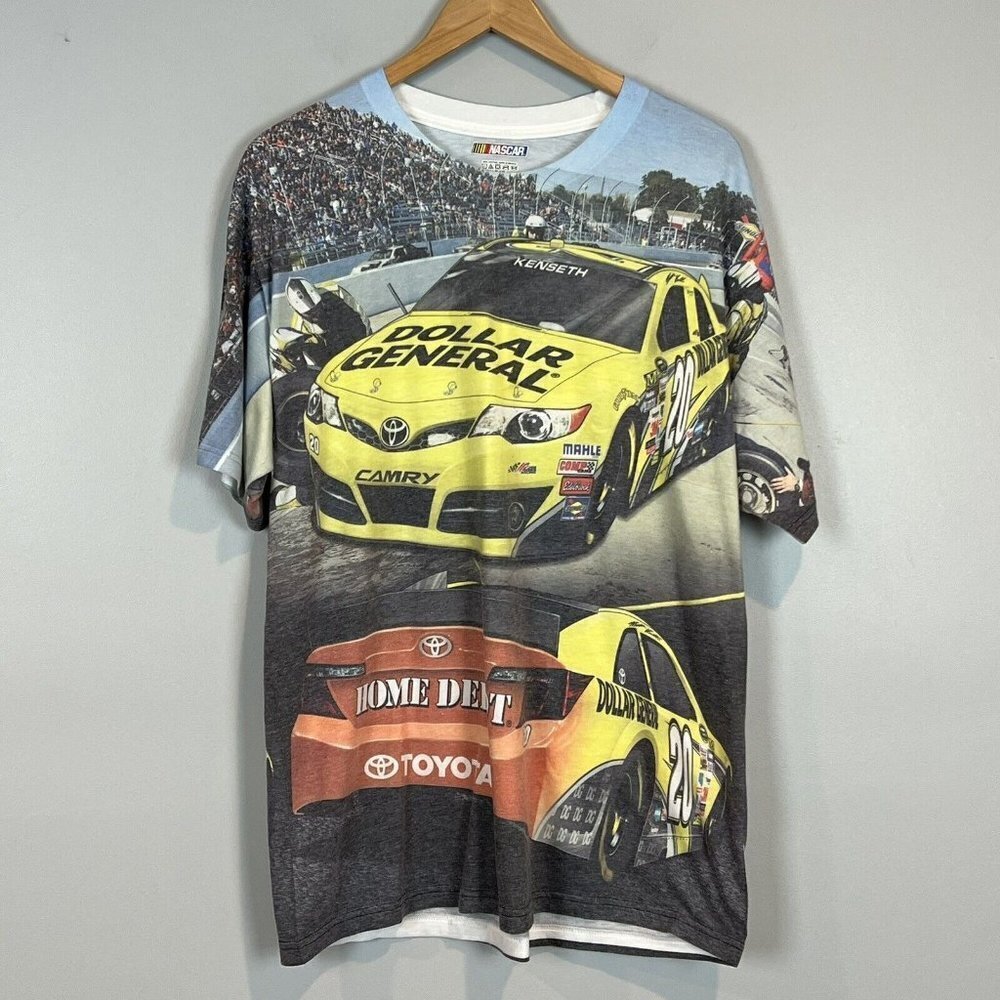 Nascar‎ All Over Print T-Shirt Matt Kenseth Home Depot Dollar General Size Large
